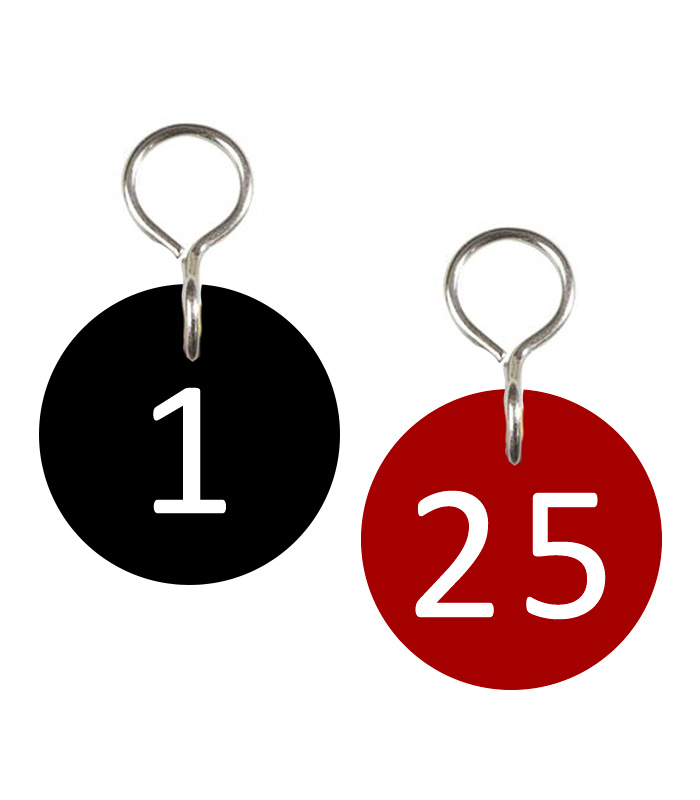 30 Stück Zahlenanhänger 1-30 - Runde Nummernaufkleber Für Schlüssel & Organisation